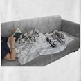 thumbnail image 5 of Vintage Nautical Tattoo Soft Flannel Fleece Throw Blanket, I Lost My Heart to the Ocean with Mermaid Art, Cozy Plush for Indoor and Outdoor Use, 50" x 60", Charcoal Grey Pale Grey, by Ambesonne, 5 of 5