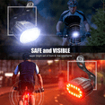 thumbnail image 5 of Juego de luces LED para bicicleta, potente kit de 4/6 modos, resistente al agua IPX4, recargables por USB, delanteras y traseras para hombres, mujeres y niños., 5 of 5