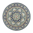 thumbnail image 3 of Ox Bay Elle 4' Round Teal/Blue Floral Medallion Indoor Area Rug, 3 of 8