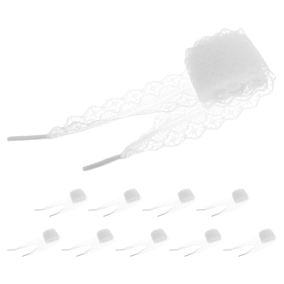 PAMINGONO 5 Pairs Feminine Touch Lace Shoe Laces for Casual Shoes Wide and Flat Design