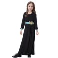 thumbnail image 1 of Musulmana Abayas Flor cinturo Túnica Vestidos Ropa Islámica Para 2XL Baoblaze Vestido de niña musulmana, 1 of 8