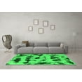 thumbnail image 3 of Ahgly Company Indoor Square Abstract Green Modern Area Rugs, 4' Square, 3 of 4