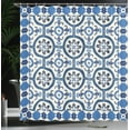 thumbnail image 4 of Ambesonne Retro Shower Curtain, Moroccan Mosaic, 69"Wx75"L, Grey Blue, 4 of 5