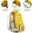 thumbnail image 4 of Cat Backpack Carrier Bubble Bag, Transparent Space Capsule Pet Carrier Dog Hiking Backpack, Small Dog Backpack Carrier for Cats Puppies Airline Approved Travel Carrier Outdoor Use Yellow, 4 of 7