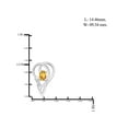 thumbnail image 2 of JewelersClub 0.45 CTW Citrine Stud Earrings – Sterling Silver (.925)| Hypoallergenic Studs for Women - Oval Cut Set with Push Backs, 2 of 3