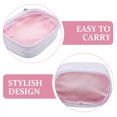 thumbnail image 4 of ELAYARD Set of 4 White Toiletry Bags Zipper Closure, Perfect for Travel, Cosmetics, and Personal Care Storage, 4 of 8