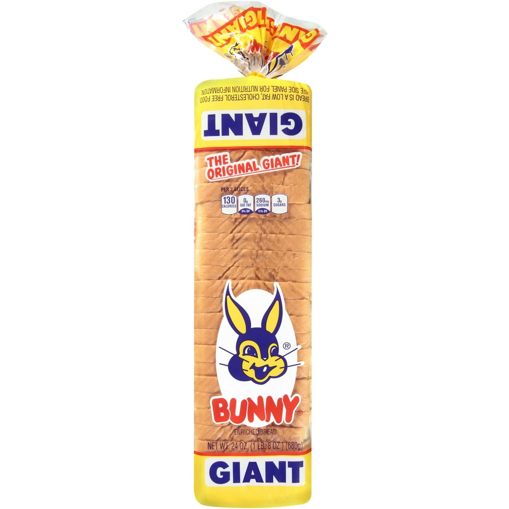 Bunny Giant Enriched Bread Loaf, 24 oz, 28 Count