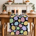 thumbnail image 2 of Table Runner 36 Inches Long for Kitchen Dining, Easter Eggs Dresser Scarf Farmhouse, Dining Table Decorations for Wedding/Parties, Cute Colorful Farmhouse Love Black 13 x 36 In, 2 of 8