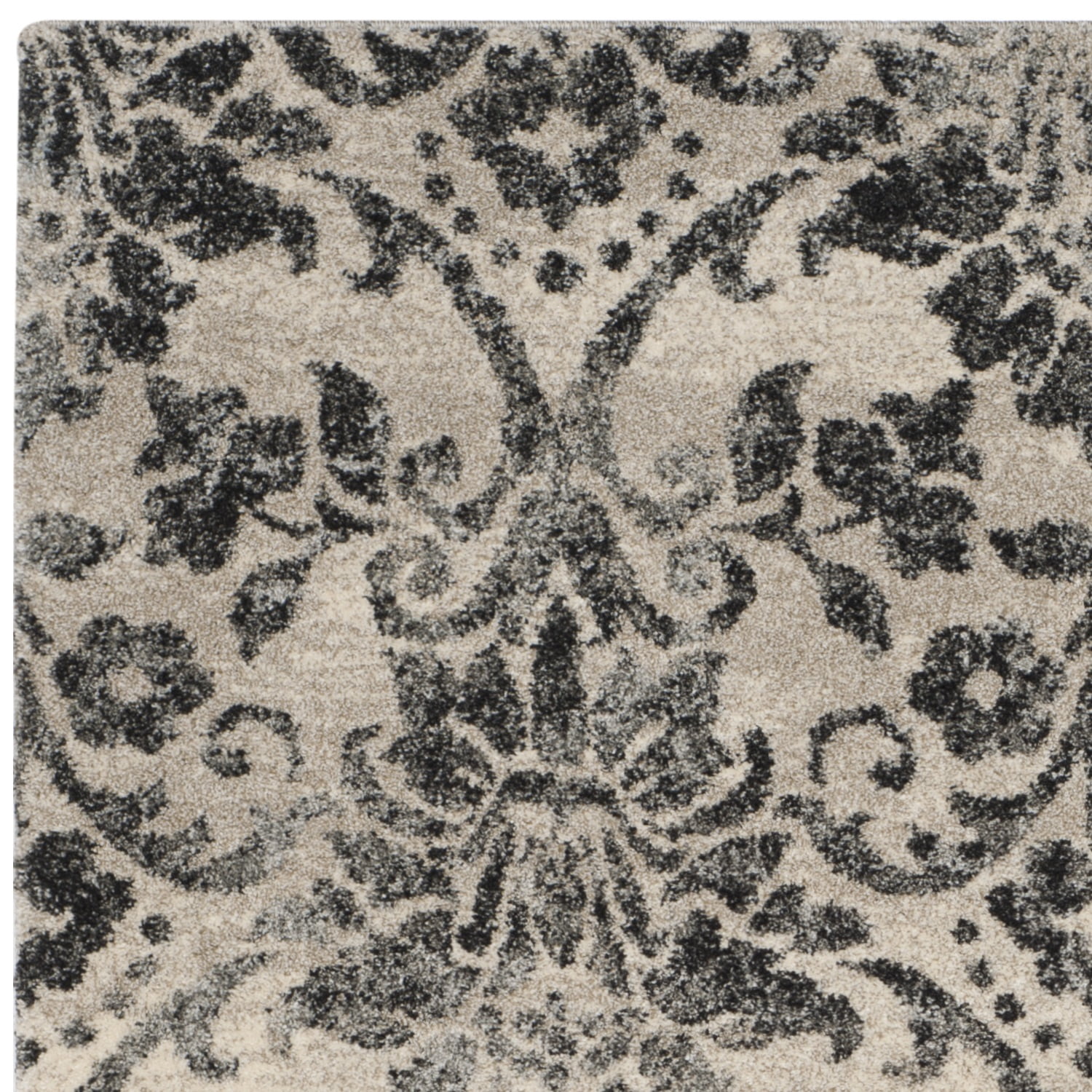 SAFAVIEH Retro Hyram Damask Area Rug, Cream/Grey, 2'6" x 4'