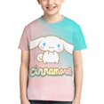 thumbnail image 6 of Sanrio Cinnamoroll Kids T-Shirt 3d Printed Graphic T-Shirts Boys And Girls Short Sleeve Shirts For Youth Kids Large, 6 of 6