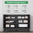thumbnail image 6 of FANRAL 6 Drawers Dresser Fluted Dresser for Bedroom,Wooden Chest of Drawers Modern Dresser for Closet,Black Dresser, 6 of 8