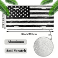 thumbnail image 2 of 1 Pcs 2D Flat License Plate Covers & Frames, Black and White For Decorative Front, Waterproof For Decoration Aluminum License Plate Covers & Frames Cover For Men Women, 12" X 6", 2 of 7