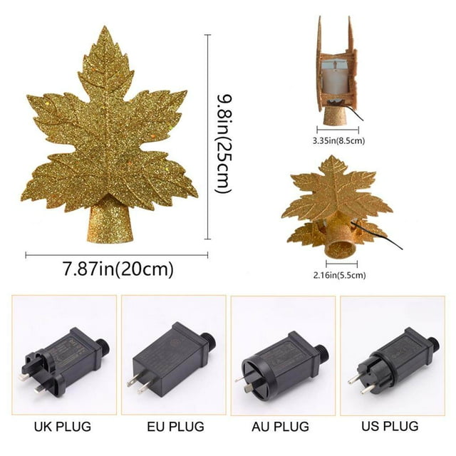 Langgg LED Christmas Lighting Star Shape Tree Top Projector Light Exquisite Five-Pointed Star Projection Lamp