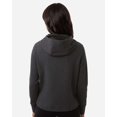 thumbnail image 3 of North End NE729W Women's Spirit Textured Hooded Pullover-Black Heather-S, 3 of 6