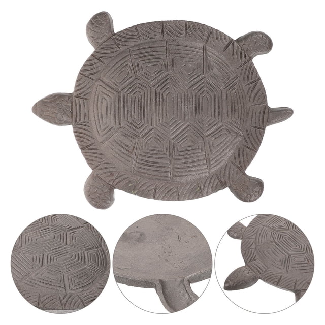 OUNONA Stepping Stone Turtle Iron Outdoor Space Decorative for Garden 1Pack
