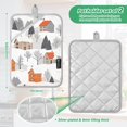 thumbnail image 6 of Yayeee Pot Holders Kitchen Heat Resistant with Pocket 7"x9.8" Cotton Oven Cooking Hot Pads, Beige Snow Houses, 6 of 7