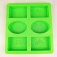 thumbnail image 1 of Molde de silicona para jabón, 6 moldes con relieve floral, ovalado y rectangular., 1 of 5