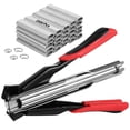 thumbnail image 1 of Kit de alicates para anillos de cerdo, alicates manuales para cercas con 2500 anillos de cerdo C20, abrazadera de sujeción con clip tipo C, alicates para cercas, grapadora de anillos en C, herramienta, 1 of 6