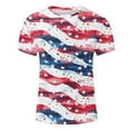thumbnail image 4 of qucoqpe 4th of July Sports T-shirts Independence Day Patriotic Short Sleeve Tops America Flag Shirts Crew Neck Graphic Tees, 4 of 5