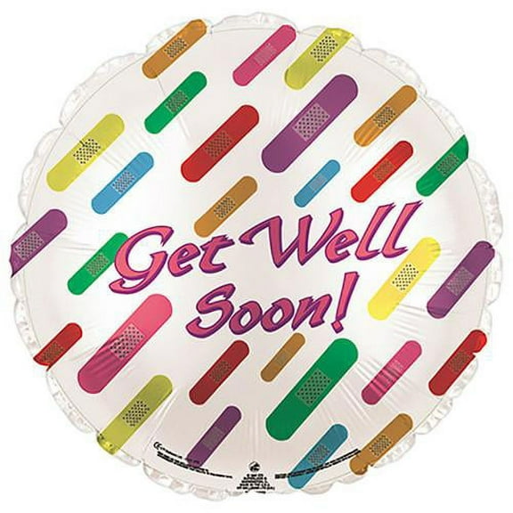 LOONBALLOON Get Well Balloons, 17″ GET WELL BANDAIDS
