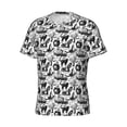 thumbnail image 5 of Vsdgher Black White Halloween Print Men's Dry Fit Mesh Athletic Shirts Moisture Wicking Tennis T-Shirt Tops, 5 of 9