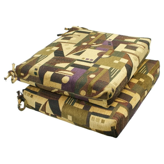 Blazing Needles Indoor Twill Chair Cushion, 20" x 19", Tate Grape