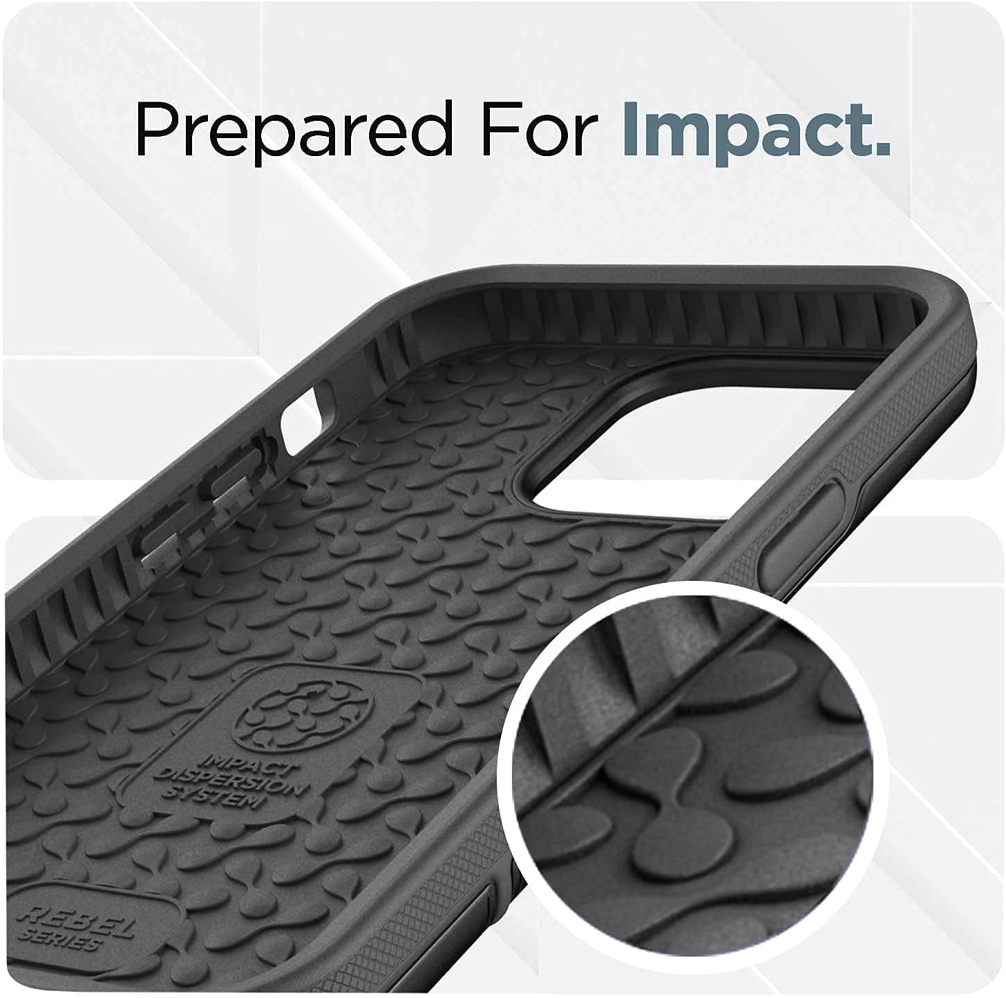 Encased Rebel Holster Designed for iPhone 14 PLUS Case with Belt Clip - Ultra Protective Heavy Duty Phone Case (Black)