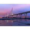 thumbnail image 2 of Frank, Assaf 24x19 White Modern Wood Framed Museum Art Print Titled - Queensferry Crossing in the evening, Scotland, FTBR-1813, 2 of 4