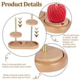 thumbnail image 4 of Weighted Double Yarn Holder Beech with Twirling Mechanism Beech Yarn Stand for Knitting Embroidery Crafts 9.4×4.7×6.5 Inch Yarn Spindle Rotating Yarn Spindle for Knitting Embroidery Crafts, 4 of 6