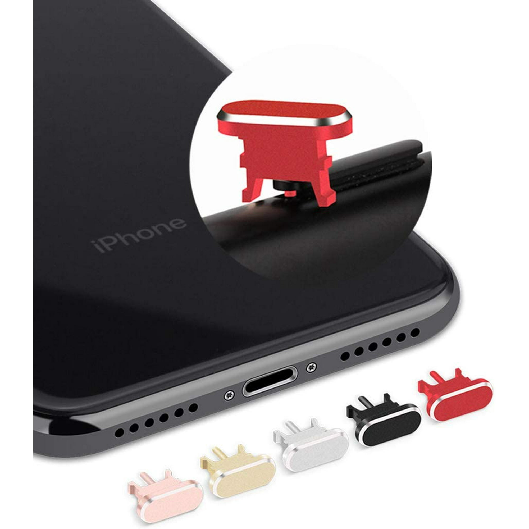 Iplus 5 Pack Anti Dust Plugs Sim Card Tray Removal Tool 2 In 1 Design Compatible For Apple Iphone 7 8 Plus X Xr Walmart Canada
