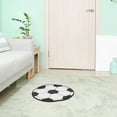 thumbnail image 4 of MUSEYA Decorative Soccer Rug White Premium Polyester Floor Mat for Living Room, 4 of 7