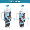 thumbnail image 3 of Cute Dachshund Dogs 30 oz Tumbler with Handle and Straw Lid Vacuum Insulated Cup Leak-Proof for Water Iced Tea Coffee, 3 of 9