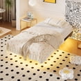 thumbnail image 3 of Amolife Heavy Duty Twin Size Floating Bed Frame with Smart LED Lights and Charging Station, Black, 3 of 13