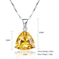 thumbnail image 2 of NUNCAD Womens Necklace with Created Emerald Cubic Zirconia CZ Birthstone 925 Sterling Silver Chain Pendant, 2 of 5