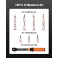 thumbnail image 2 of VEVOR Click Torque Wrench Set, 1/4 Inch Drive, 20-200lbf-in /2.3-22.6N.m, Dual-direction and Dual Range Scales, 72-Tooth, ±3% High Precision, with Bit Sockets, Extension Bar, for Bicycle Repair, 2 of 9