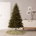 thumbnail image 6 of Sikiie Monstera Leaves Nativity Christmas Tree Skirt, Jesus Christian Winter Holiday Tree Mat Decoration(30-48IN), 6 of 6