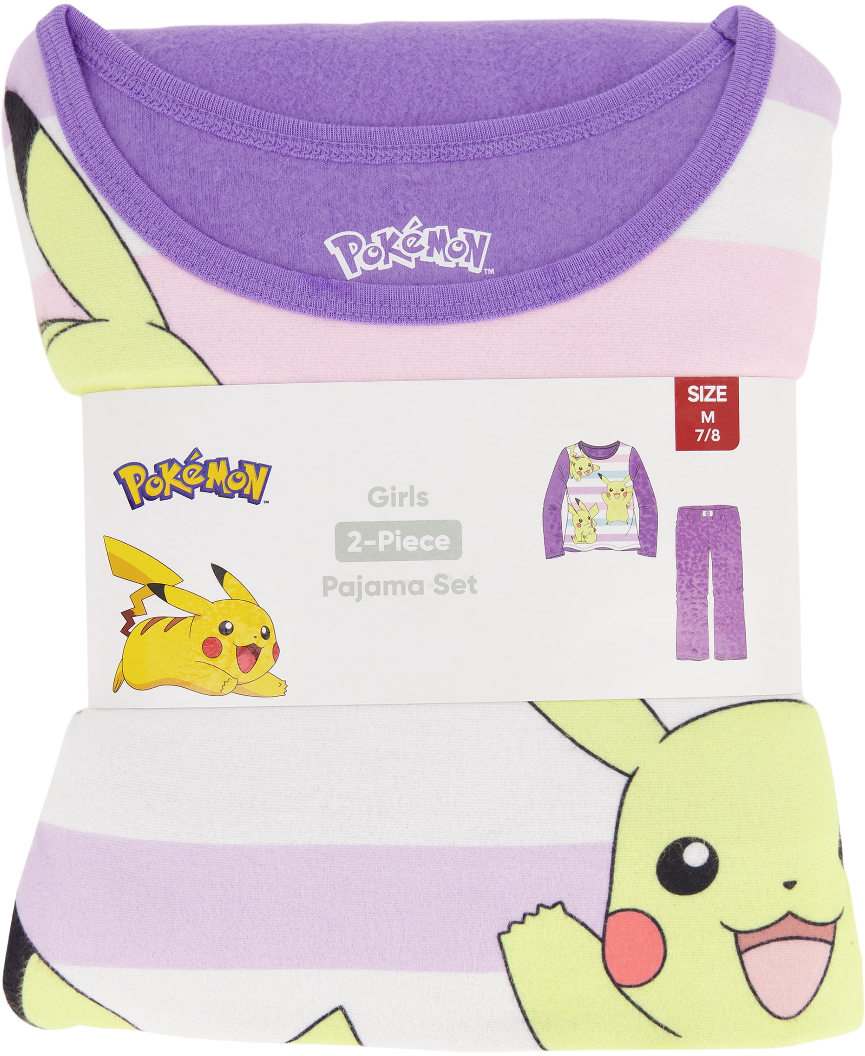 Girls Licensed Character Long Sleeve Top and Pants Sleep Set,  2-Piece, Sizes 4-12