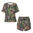 thumbnail image 4 of Lsque Forest Animals And Plants Women's Short-Sleeved Pajama Set - 2 Piece Soft and Lightweight Sleepwear Set-Medium, 4 of 9