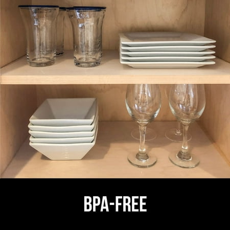 GORILLA GRIP Shelf Liner, DuraGuard Ribbed Waterproof Drawer, Cabinet Protection, 12x20, Clear