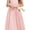 Cochineal pink, variant on Fancy Girl Junior Bridesmaid Dresses Kids Sleeveless Cute Maxi Dress Teen Long Wedding Party Prom Gowns