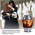 thumbnail image 4 of Warrior Archer In Fiery Landscape - Small Keepsake Urn - Funeral Ash Urns Mini - 3 Inch - Pack Of 2 - Ashes Keepsake - Ash Urn Charm - Cremation Urns For Human - Urns For Men Ashes Adult Male, 4 of 5