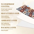 thumbnail image 6 of Mexican Talavera Peel and Stick Wallpaper Vintage Floral Burgundy Blue Beige Tones Tile Wall Mural 17.7in x 9.8ft Self Adhesive Removable Wall Paper Renter Friendly Wallpaper for Bedroom, 6 of 8