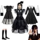thumbnail image 2 of Disfraz de Wednesday Addams para niña, novedad de 2023, Vestidos para niñas, Vestidos de fiesta de malla, disfraces de carnaval de 3 a 12 años, 4T (etiqueta 120) Gao Jinjia LED, 2 of 2