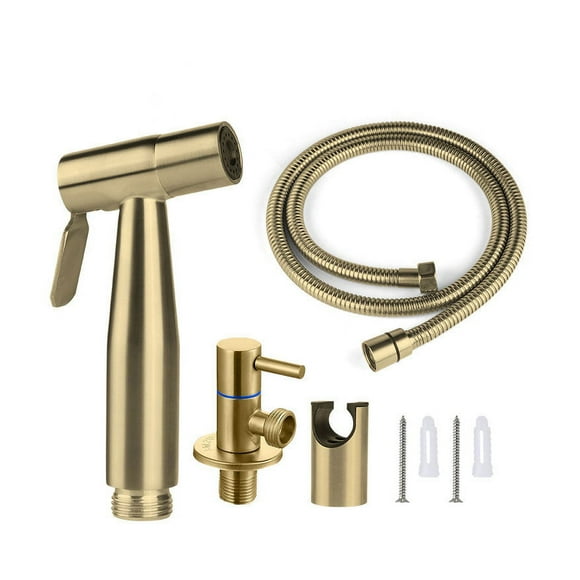 One Piece Stainless Steel Toilet Sprayer, Bidet Sprayer Kit, Faucet Sprayer Toilet Sprayer (Gold)