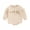 Beige, variant on Bagilaanoe Newborn Baby Girl Oversized Romper Sweatshirt Long Sleeve Bodysuits Letter Embroidery Pullover 6M 12M 18M Infant Casual Tee Tops