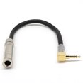 thumbnail image 2 of 3.5 Male Plug Jack Stereo to 6.35 Female Stereo Extension Cable Angled Audio Line cable, 2 of 5
