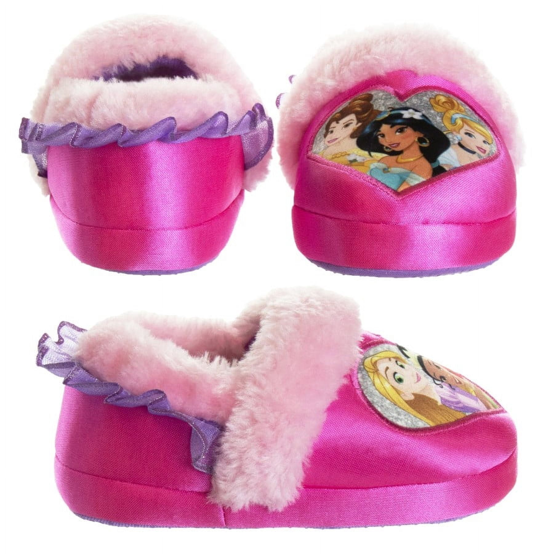 Disney "Favorite Princess" Toddler Girls' Dual Sizes Nylex Fabric Slippers