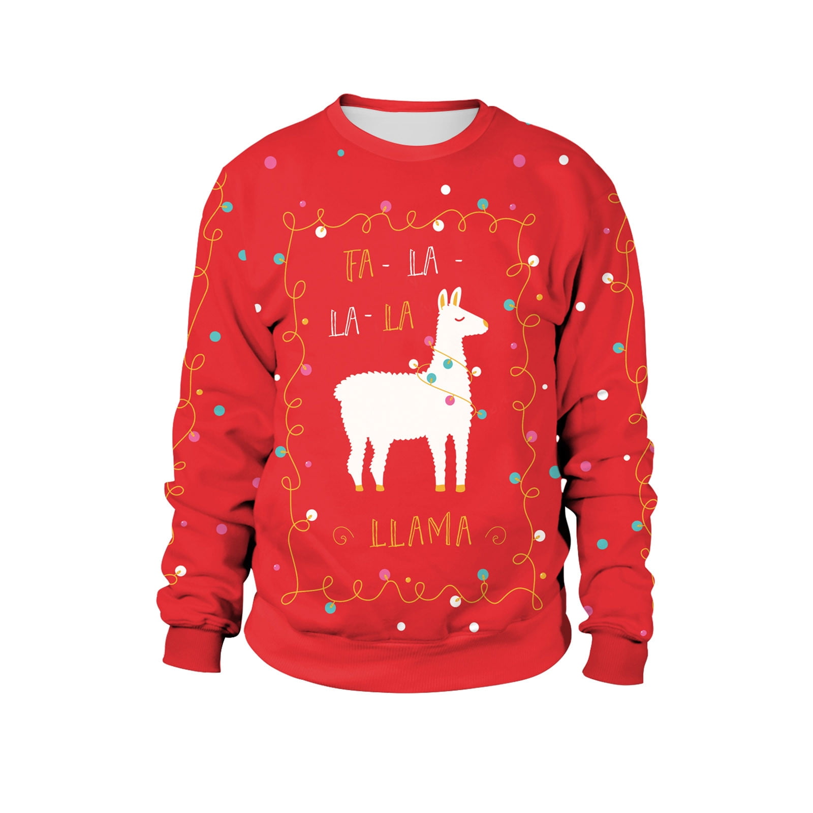 XZNGL Ugly Christmas Sweater Men Christmas Clothing Casual Loose Tops Christmas Day Long Sleeve Round Neck Sweater Long Sleeve for Men Ugly Sweater Christmas Walmart