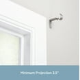 thumbnail image 4 of Kenney 1" Adjustable 3.5-4.5" Curtain Rod Mounting Brackets, Set of 2, Satin Nickel, 4 of 7