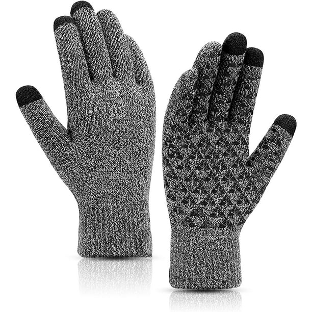 SIMIYA guantes hombres mujeres guantes de invierno guantes de pantalla táctil guantes cálidos guantes de punto guantes deportivos cálidos y resistentes al viento para esquiar, andar en bicicleta y correr Vhermosa LN-2043